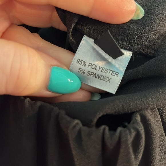 Gary Worth Black Pants Elastic Waistband Zipper Pockets Size 4 Boutique Brand - Picture 8 of 9